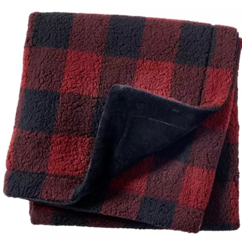 Northeast Outfitters Cozy Buffalo Check Sherpa Blanket